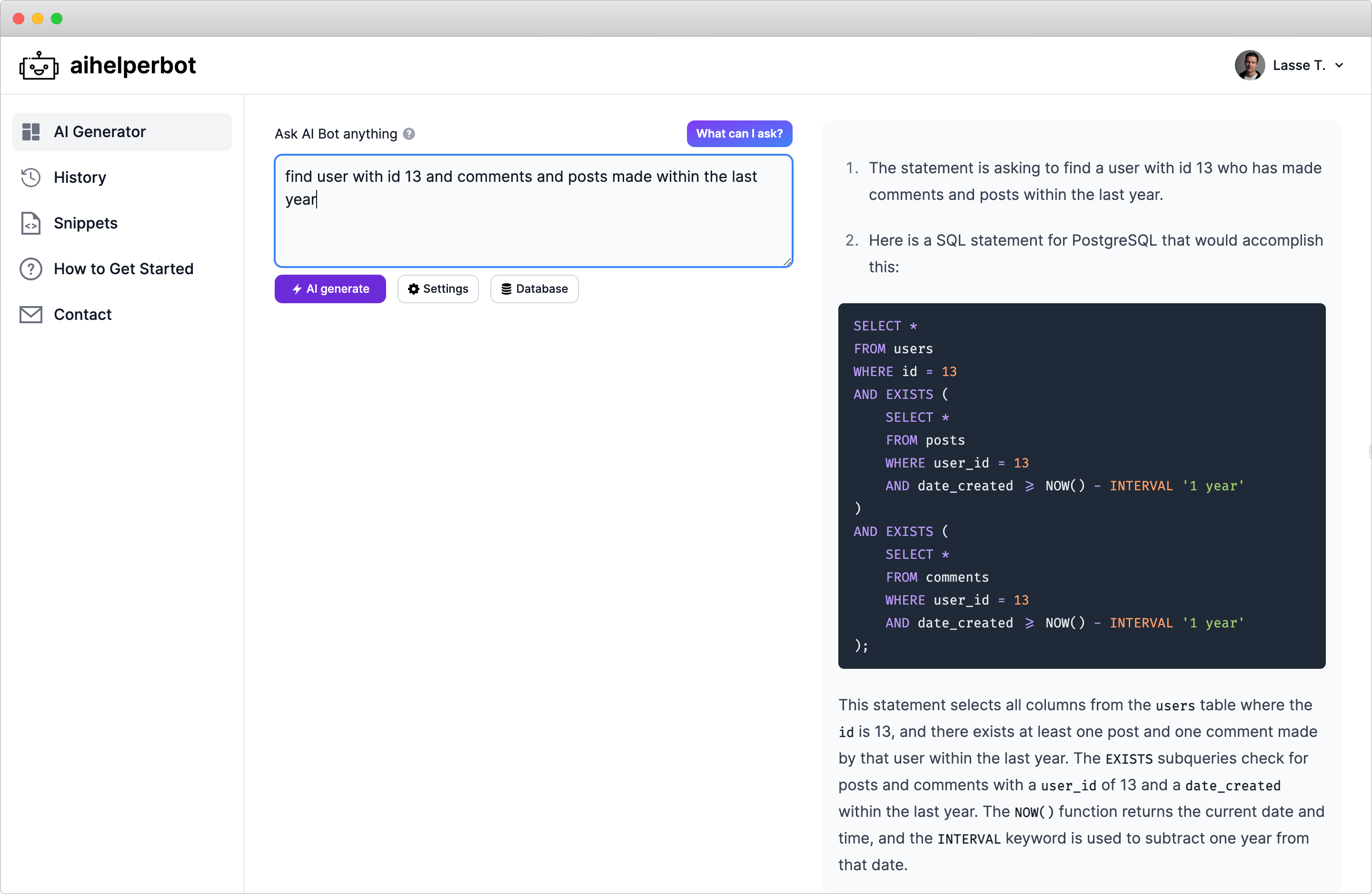 aihelperbot.com screenshot